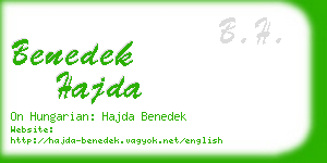 benedek hajda business card